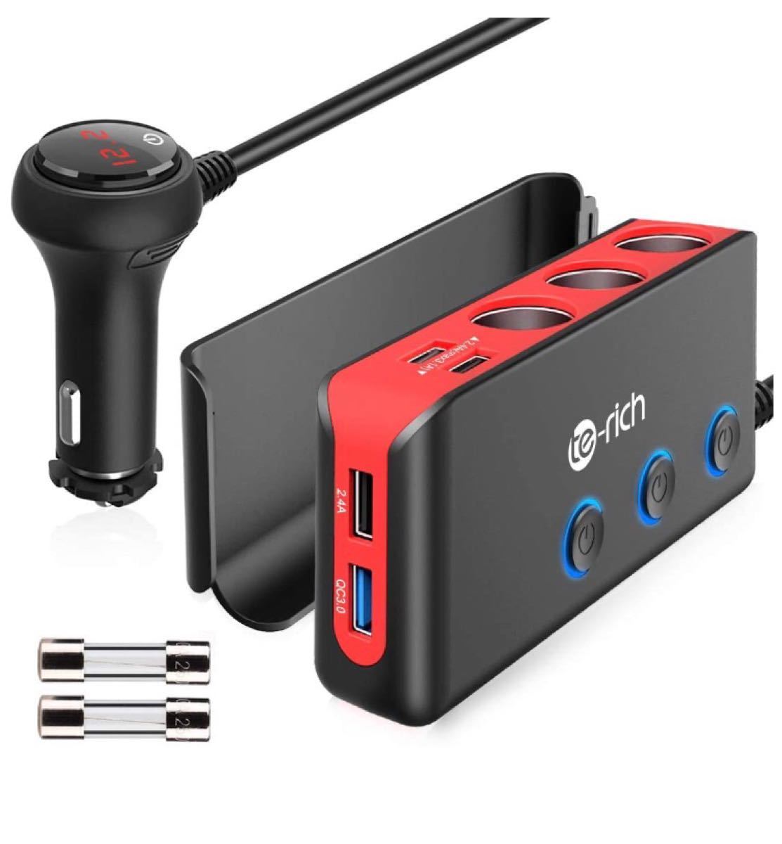 Paypayフリマ シガーソケット 3連 増設 Usb 4ポート 新品未使用 Paypayフリマ シガーソケット 3連 増設 Usb 4ポート 新品未使用