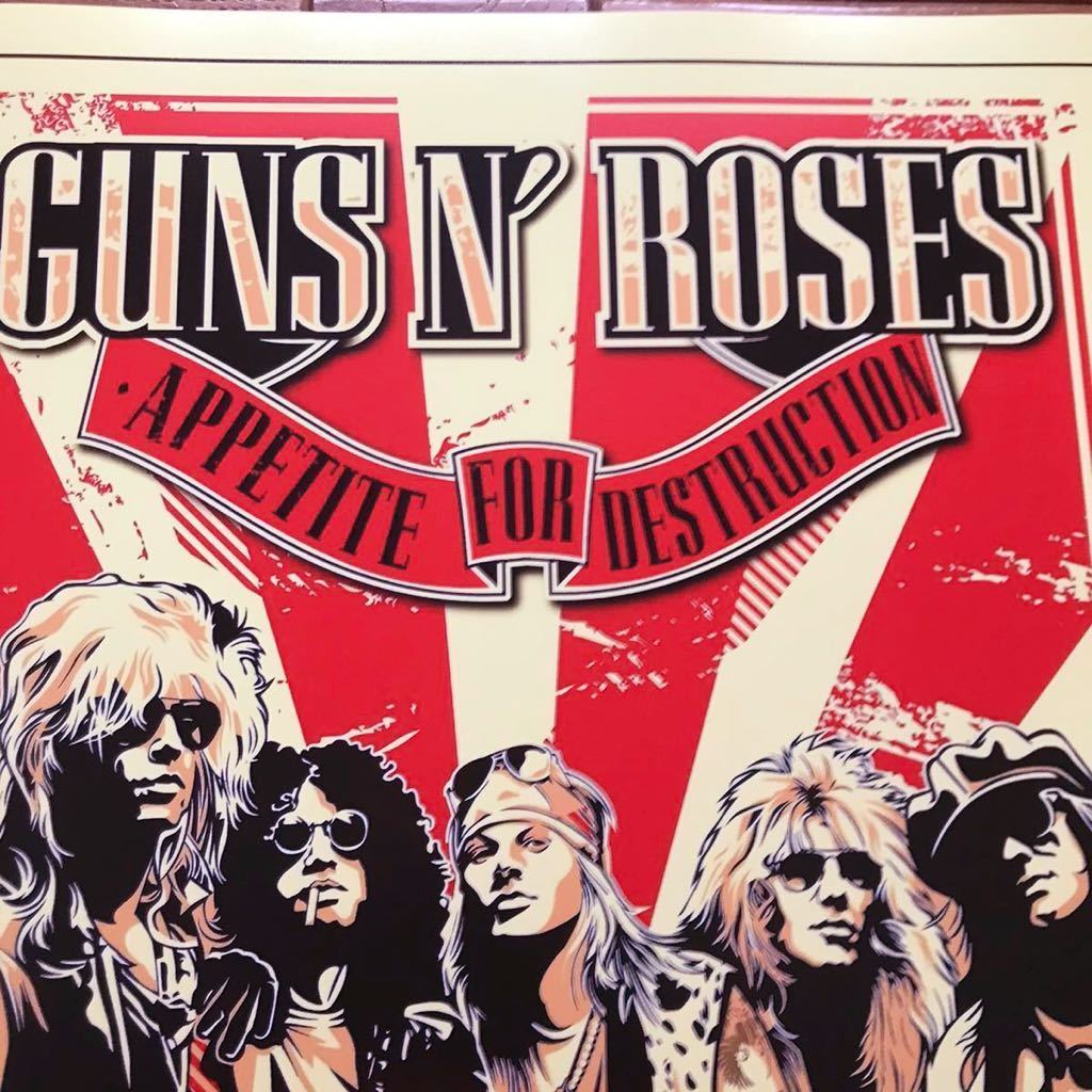 ポスター★ガンズ・アンド・ローゼズ 1987 UKツアーポスター レプリカ★Guns N' Roses/GN'R/アペタイト・フォー・ディストラクション_画像4