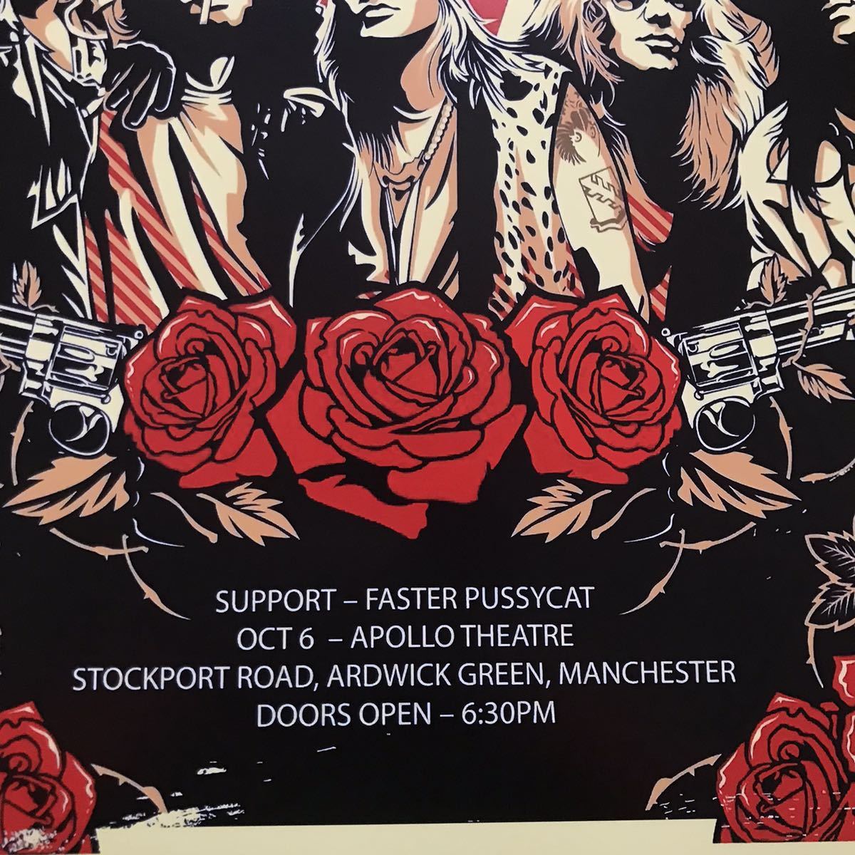  poster * gun z* and * low zez1987 UK Tour poster replica *Guns N\' Roses/GN\'R/ape tight * four *tis traction 