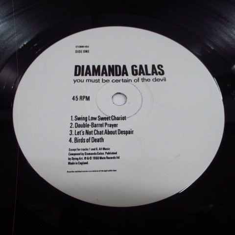 DIAMANDA GALAS-You Must Be Certain Of The Devil (UK Orig.LP)_画像3