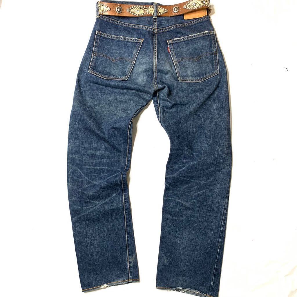 即決★levi's 501 66501★日本製 w32 82cm リーバイスビンテージ復刻 デニムパンツ 鬼ヒゲ 赤耳 BIGE