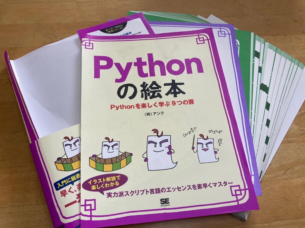 裁断済み Pythonの絵本 Pythonを楽しく学ぶ9つの扉 プログラミング初心者も楽しく入門/アンク｜PayPayフリマ