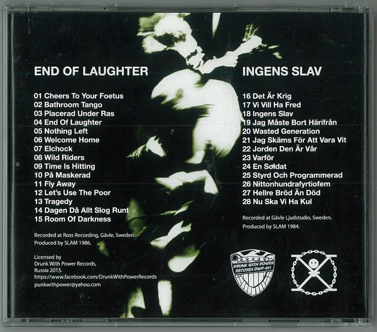 SLAM ／ END OF LAUGHTER・INGENS SLAV　輸入盤ＣＤ　　　検キー SEPTIC DEATH ACCUSED POISON IDEA GANG GREEN SUICIDAL TENDENCIES C.O.C_画像3