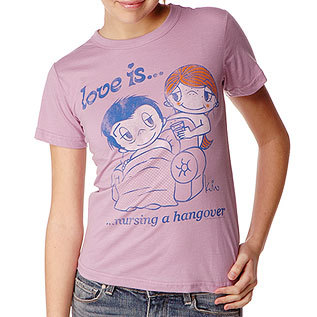 JUNK FOOD Women's Love is Nursing A Hangover T-Shirt junk-37／ジャンクフード　レディース　ラブ　イズ Tシャツ 　Mサイズ　junk-37_画像1