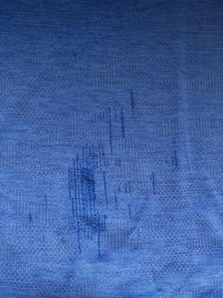 ユニクロ キッズ ドライEX クルーネックT 150cm ブルー 半袖Tシャツ カモフラ メッシュ_画像2