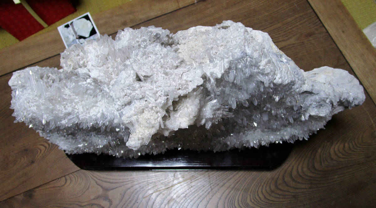T２９７ 特大 天然石 ヒマラヤ水晶 クラスター 原石 重量２２．７ｋg 横幅５４０ｍｍ台座、箱あり 同梱不可の画像7