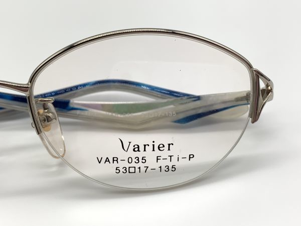 【眼鏡フレーム】デッドストック品　『Varier　ヴァリエ』オーバル　ハーフリム　53□17-135　＠2.3万円　K01023A10