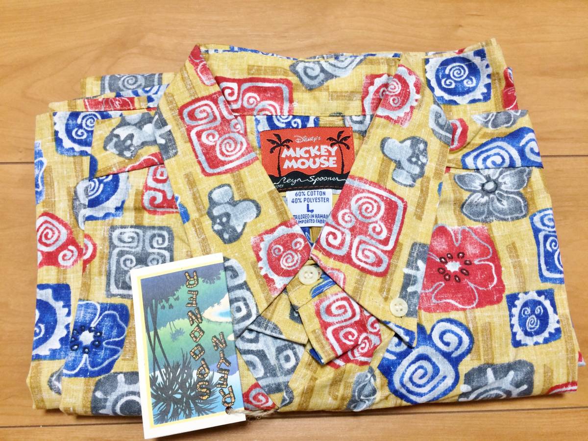 【驚きの値段】 00's reyn Deadstock品 ビンテージ品 HAWAII製 ハワイアンシャツ spooner×Disney Lサイズ 【驚きの値段】 00's reyn Deadstock品 ビンテージ品 HAWAII製 ハワイアンシャツ spooner×Disney Lサイズ