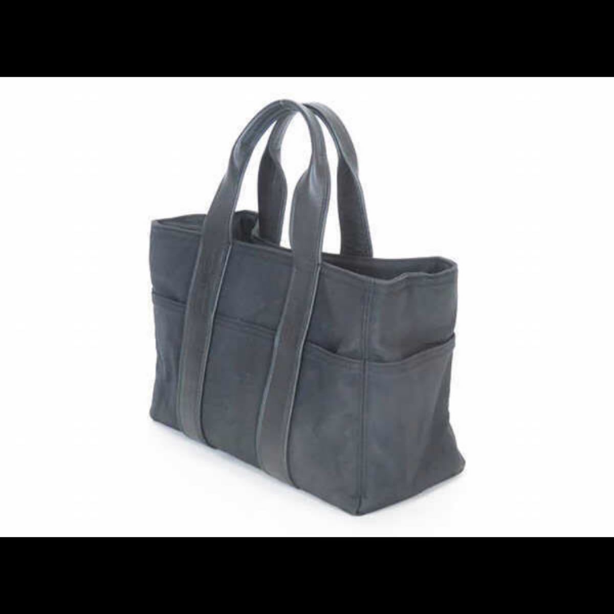 美品】☆ エルメス アカプルコ ナイロン×レザー トートバッグ ブラック