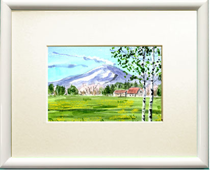 0 no. 7625 number [ spring. . interval height .]| rice field middle thousand .( four season watercolor ).| present attaching .