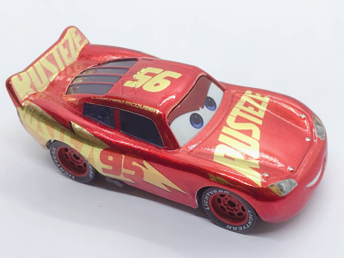 ka8* Disney The Cars 3 Mattel Tomica . rear . largish size die-cast minicar lightning McQueen RRC type No.95 total length 77mm