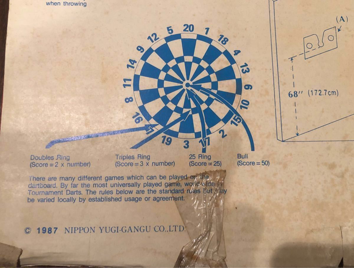 激レア 1987年当時物 日本遊技玩具 TOURNAMENT BRISTLE DART 激レア 1987年当時物 日本遊技玩具 TOURNAMENT BRISTLE DART