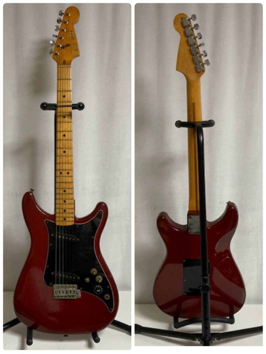  rare Fender USA LEADⅡ 80 period red Lead 2 synchronizer naizdo tremolo unit installing hard case attaching Vintage rare operation not yet verification present condition goods 