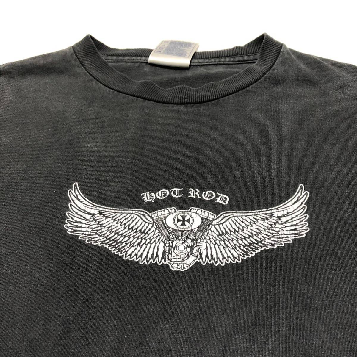 Hot Rod Vintage T shirt racing gear ビンテージ ホッド ロッド ロンT 長袖Tシャツ 袖プリ