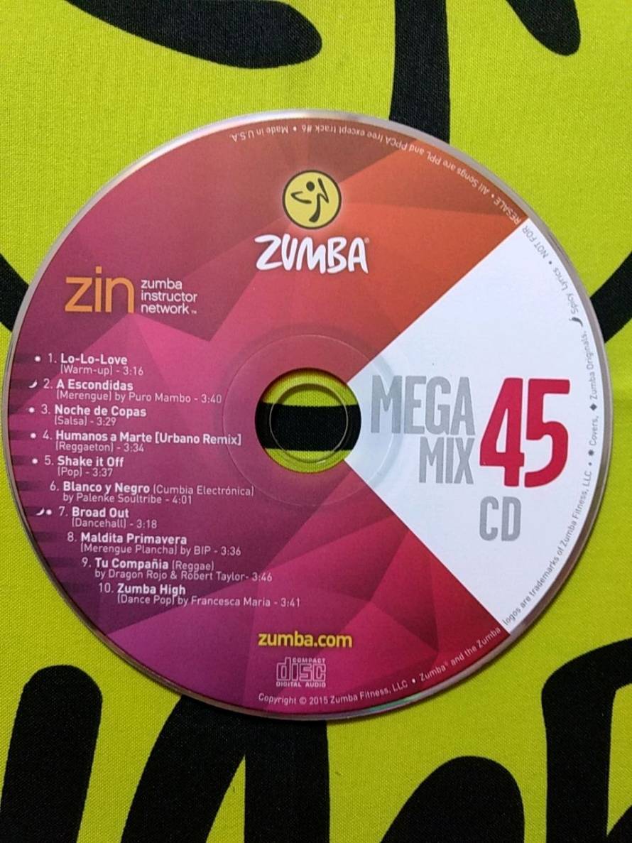 即決！ ZUMBA　ズンバ　MEGAMIX　CD　45　46　47　48　4枚セット_画像2