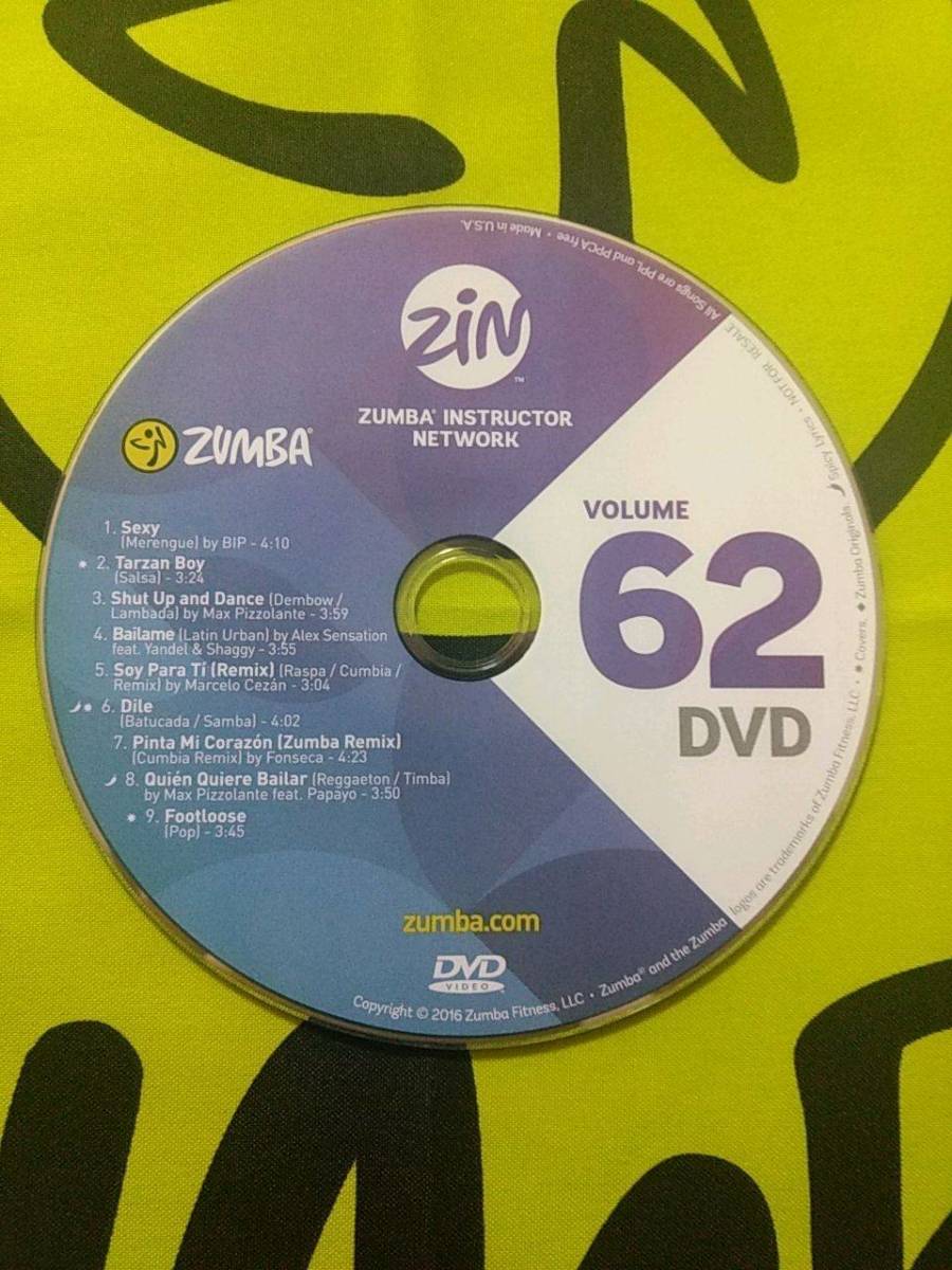 即決！ ZUMBA ズンバ ZIN62 CD＆DVD インストラクター専用