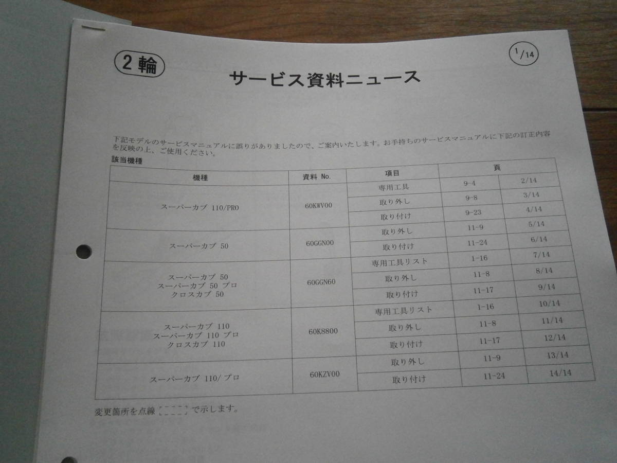 [ new goods!JA07/SM]* Super Cub 110. Cub 110 Pro. Cross Cub.EBJ-JA07. service manual.C110.c110BN9.CUB*