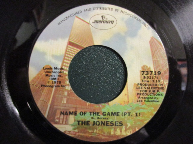 The Joneses ： Name Of The Game 7'' / 45s ★ Soul ☆ 落札5点で送料無料_画像1