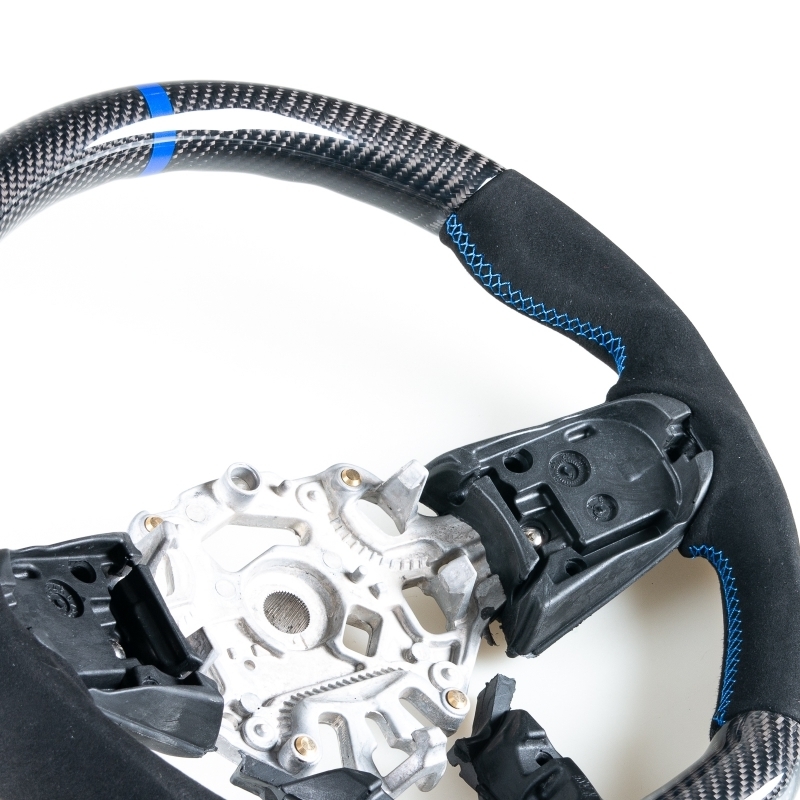  Mini for F54 F55 F56 F57 F60 F61 for D type steering wheel steering wheel carbon × original leather suede × blue wheel design 