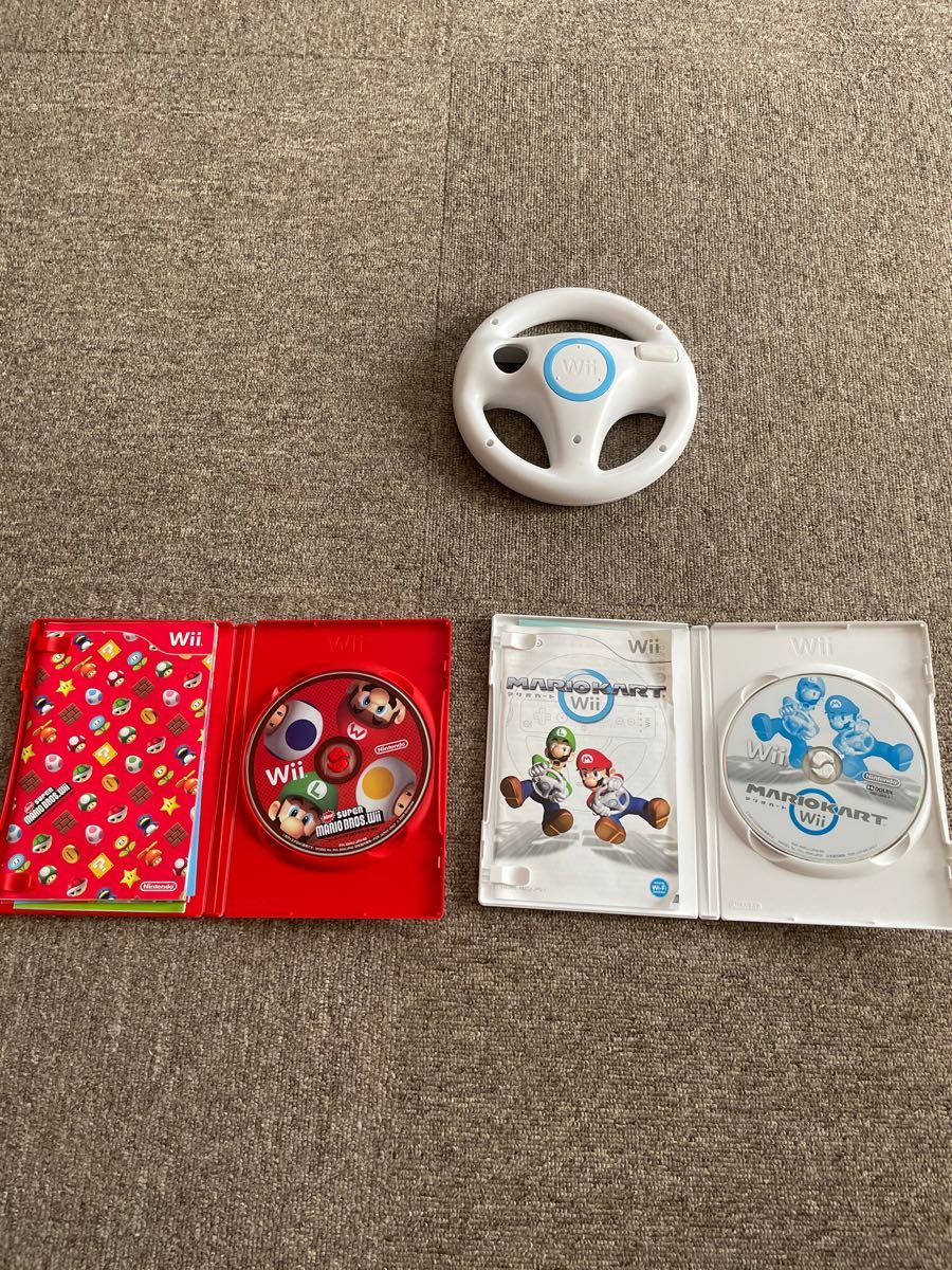 マリオカート Wiiソフト Wiiマリオカート Wiiハンドル ハンドル　スーパーマリオブラザーズ