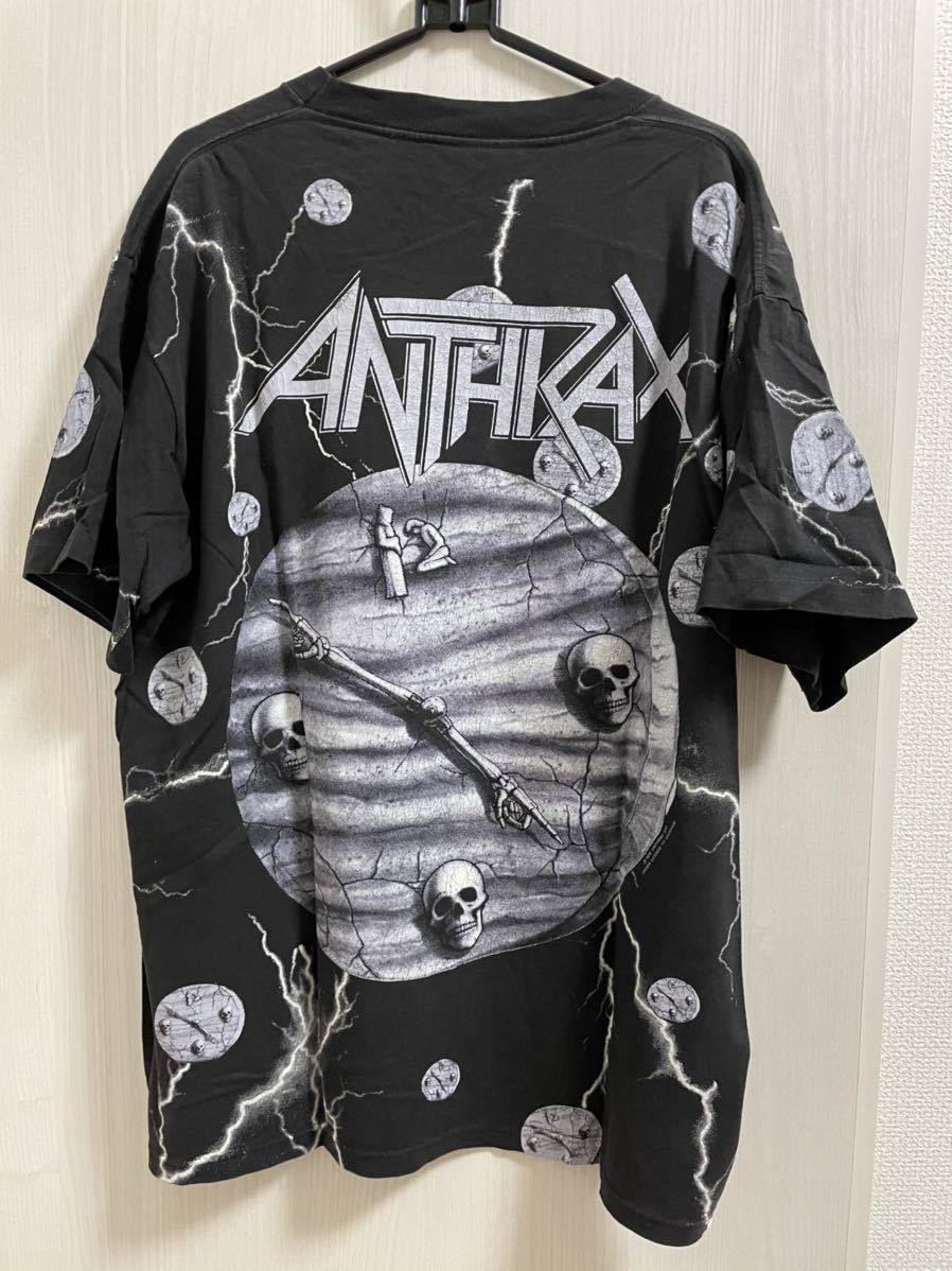 90s anthrax 総柄　バンドtシャツ 激レア　ヴィンテージ