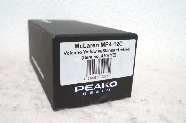 PEAKO マクラーレン MP4-12C 1/43 ミニカー 黄_画像3