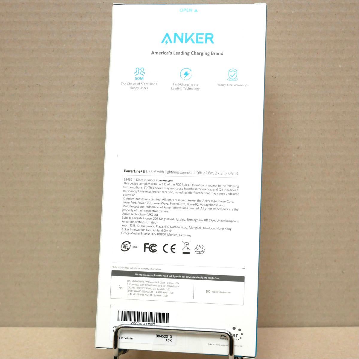 【新品】Anker Lightningケーブル 0.9m×2+1.8mセット ブラック