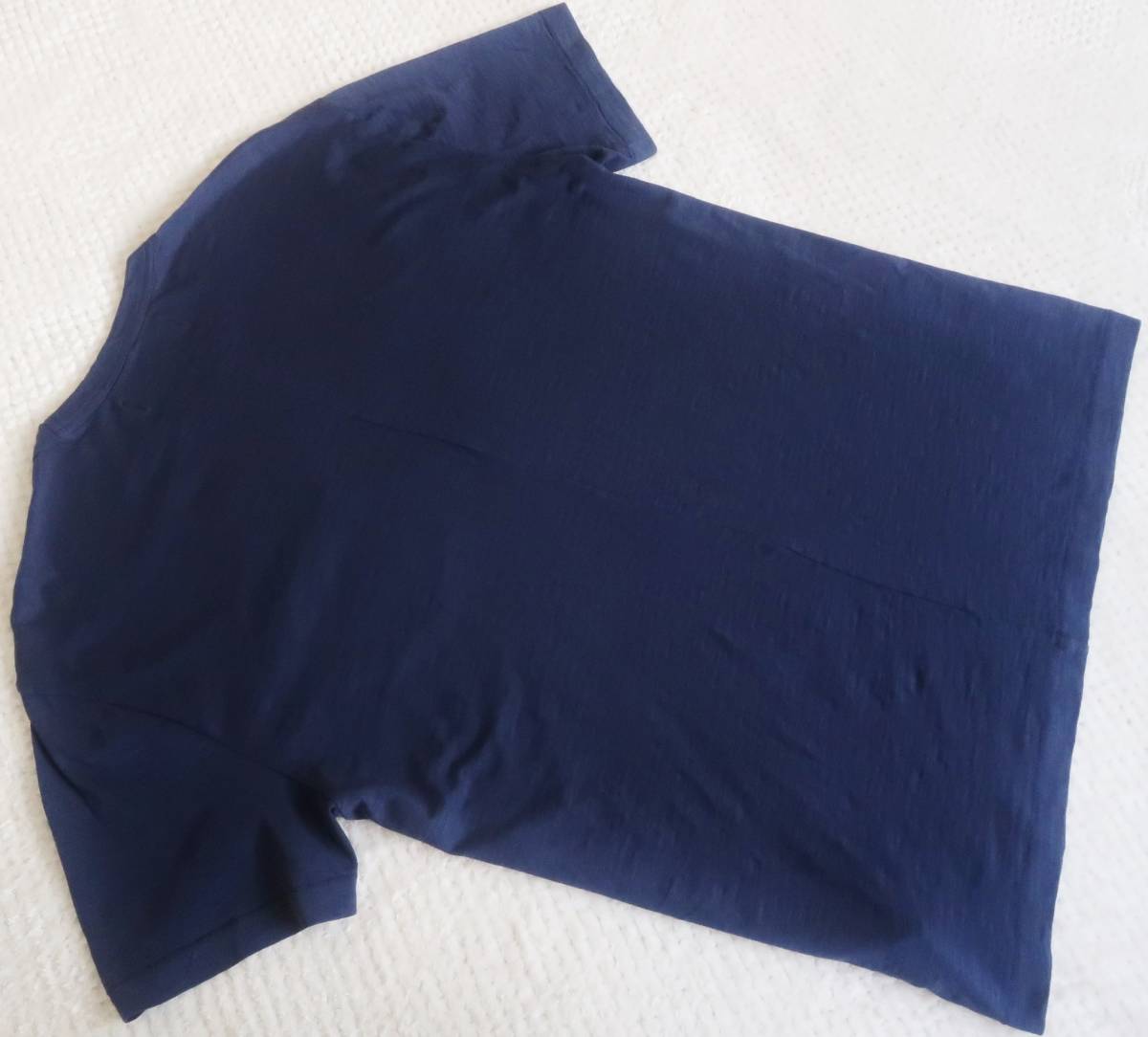 新品★カルバンクライン★爽やかな ネイビー スラブ Tシャツ★ポケット ロゴプリント ポケT 紺 XL★CK Calvin Klein☆348_画像9