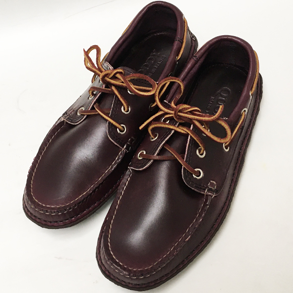  дешевый kotiQUODDY TRAIL MOCCASIN Хромированный Excel кожа Boat Moc вино 8 размер новый товар America производства deck shoes 