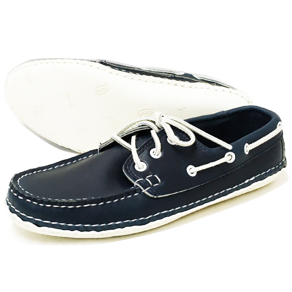 格安クオディQUODDY TRAIL MOCCASINクロムエクセルレザーBoat Moc ネイビー8サイズ新品 アメリカ製 デッキシューズ_画像1