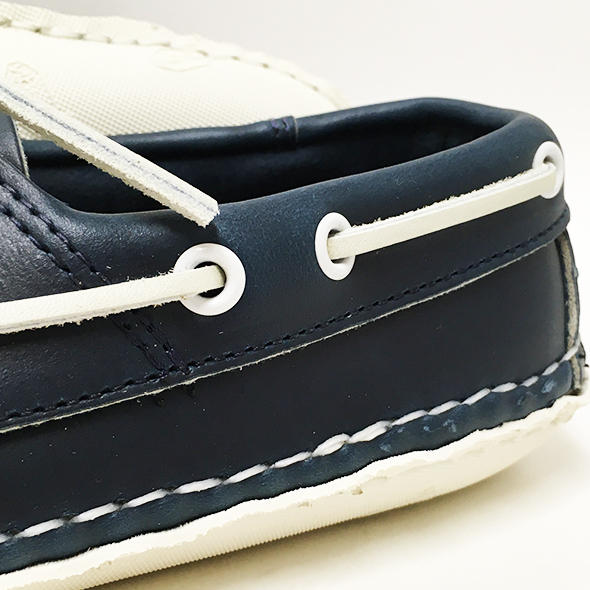 格安クオディQUODDY TRAIL MOCCASINクロムエクセルレザーBoat Moc ネイビー8サイズ新品 アメリカ製 デッキシューズ_画像3