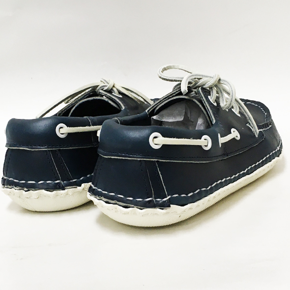 格安クオディQUODDY TRAIL MOCCASINクロムエクセルレザーBoat Moc ネイビー8サイズ新品 アメリカ製 デッキシューズ_画像5