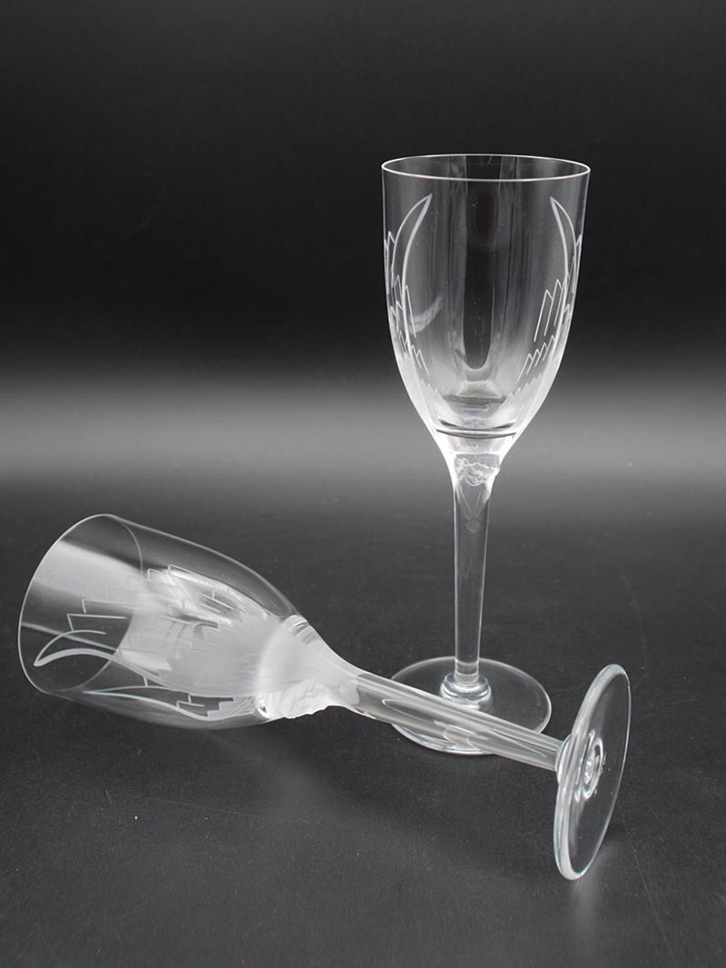 ラリック LALIQUE アンジュ シャンパンフルート H:20.5cm 2脚 クリスタルガラス Angel 天使 ペア #2