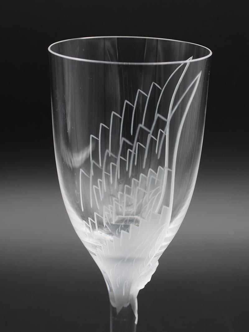 ラリック LALIQUE アンジュ シャンパンフルート H 20 5cm 2脚 ラリック LALIQUE アンジュ シャンパンフルート H 20 5cm 2脚