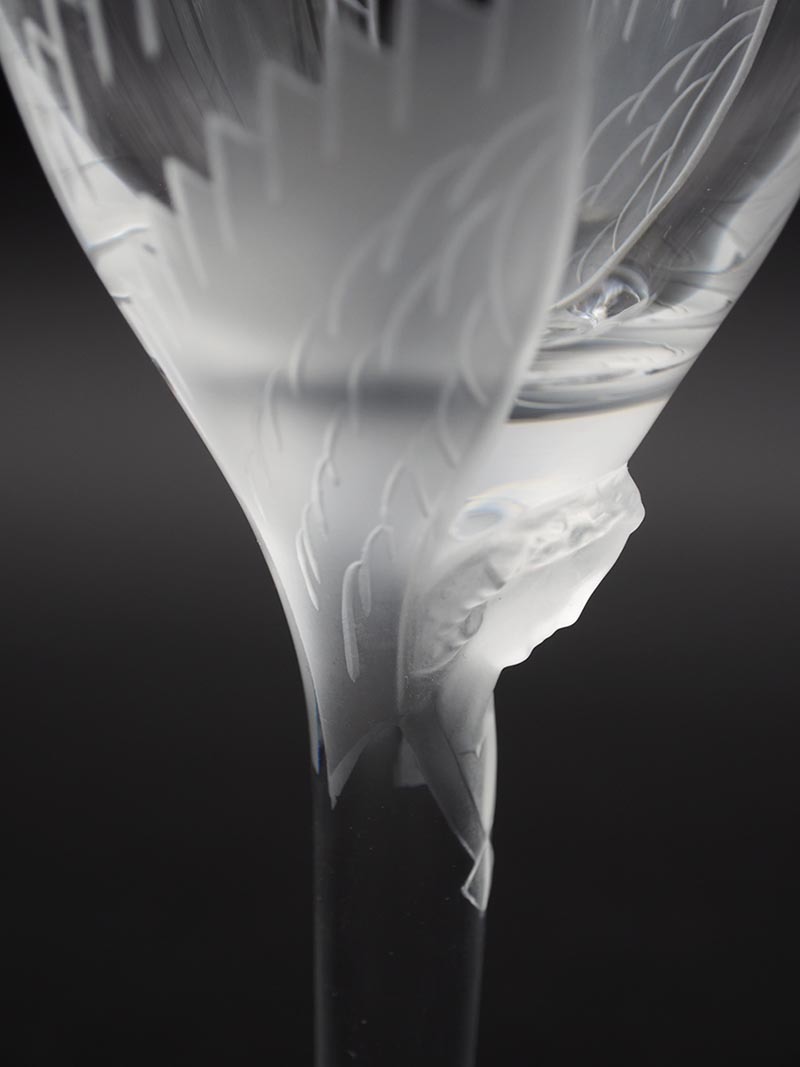 ラリック LALIQUE アンジュ シャンパンフルート H 20 5cm 2脚 ラリック LALIQUE アンジュ シャンパンフルート H 20 5cm 2脚