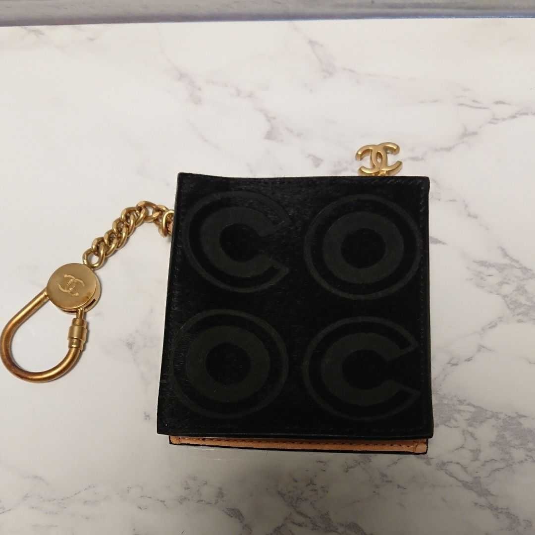 シャネル CHANEL キーケース コインケース ブラック ハラコ coco