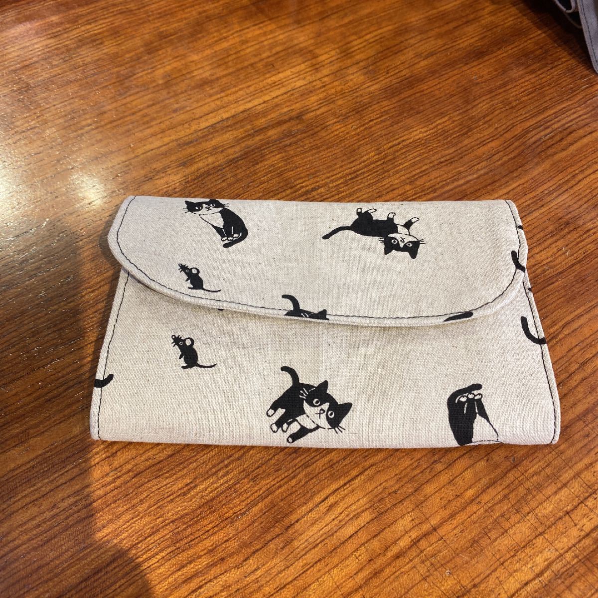 カードケース　ハンドメイド　布製　猫　(65)