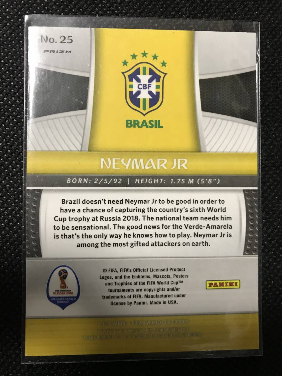 Neymar.JR ネイマール 2018 Panini Prizm World Cup soccer base silver Prizm Refractor CARDS #25 ベース カード ブラジル シルバー☆_画像6