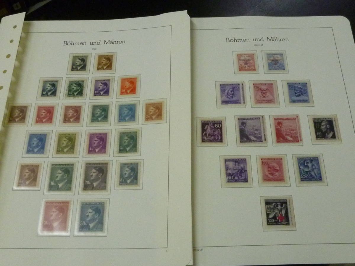 21MI S N22 BOHEMIA( Czech ) stamp 1939-44 year 99%.. light house hinge less leaf . adjustment total 14 leaf unused NG