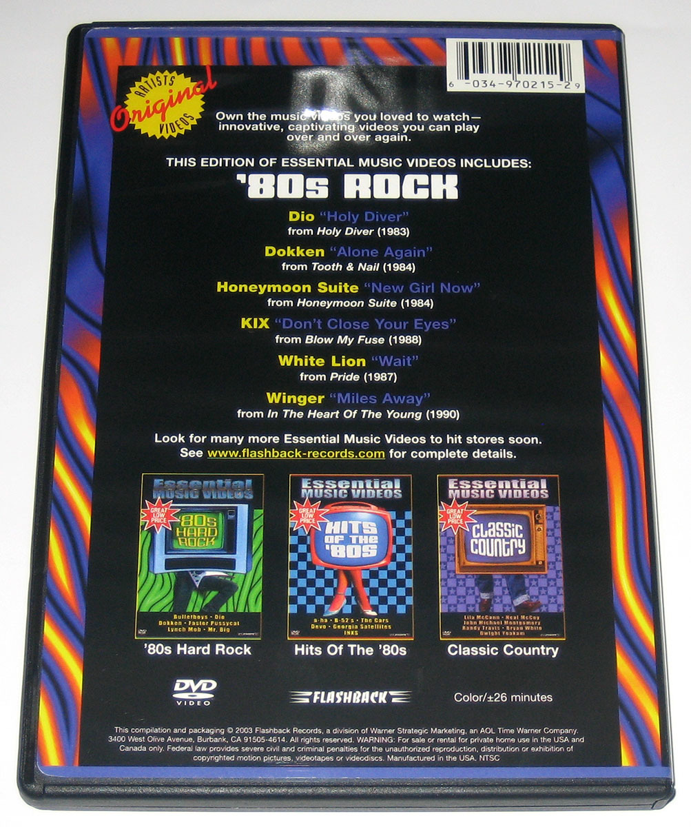 PV集(ビデオクリップ集) Essential Music Videos: '80s ROCK (輸入盤DVD)_画像2