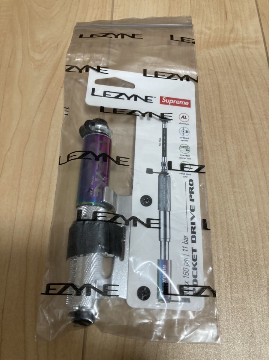 即決送料無料!! 21SS Supreme Lezyne Pocket Drive Pro Bike Pump Iridescent シュプリーム レザイン 自転車 携帯ポンプ 空気入れ 虹色