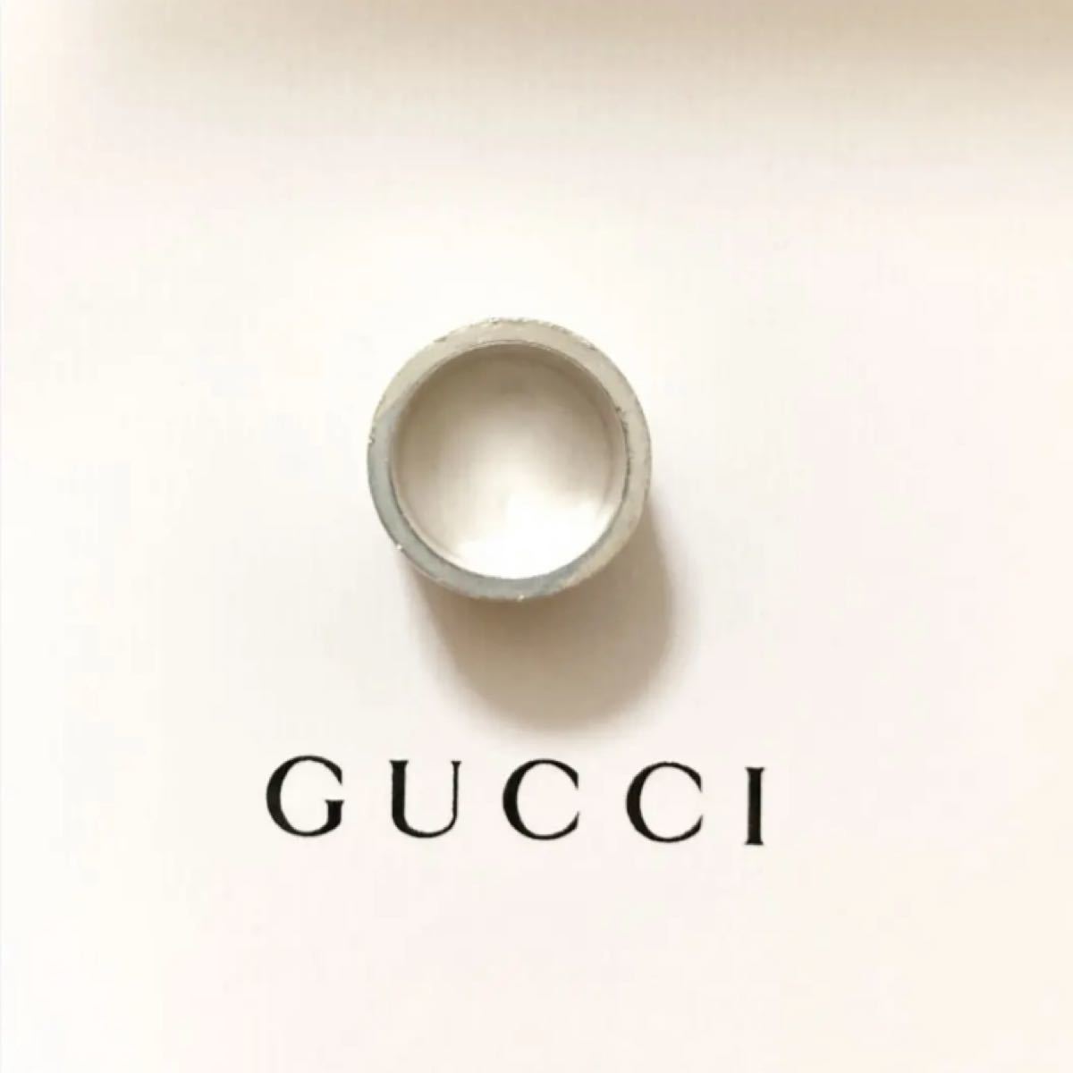 GUCCI made in italy シルバー ロゴ リング