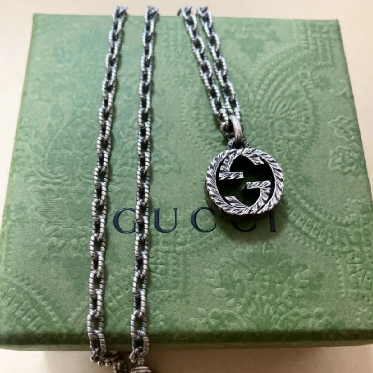 GUCCI インターロッキングG 燻 ラージサイズ ネックレス