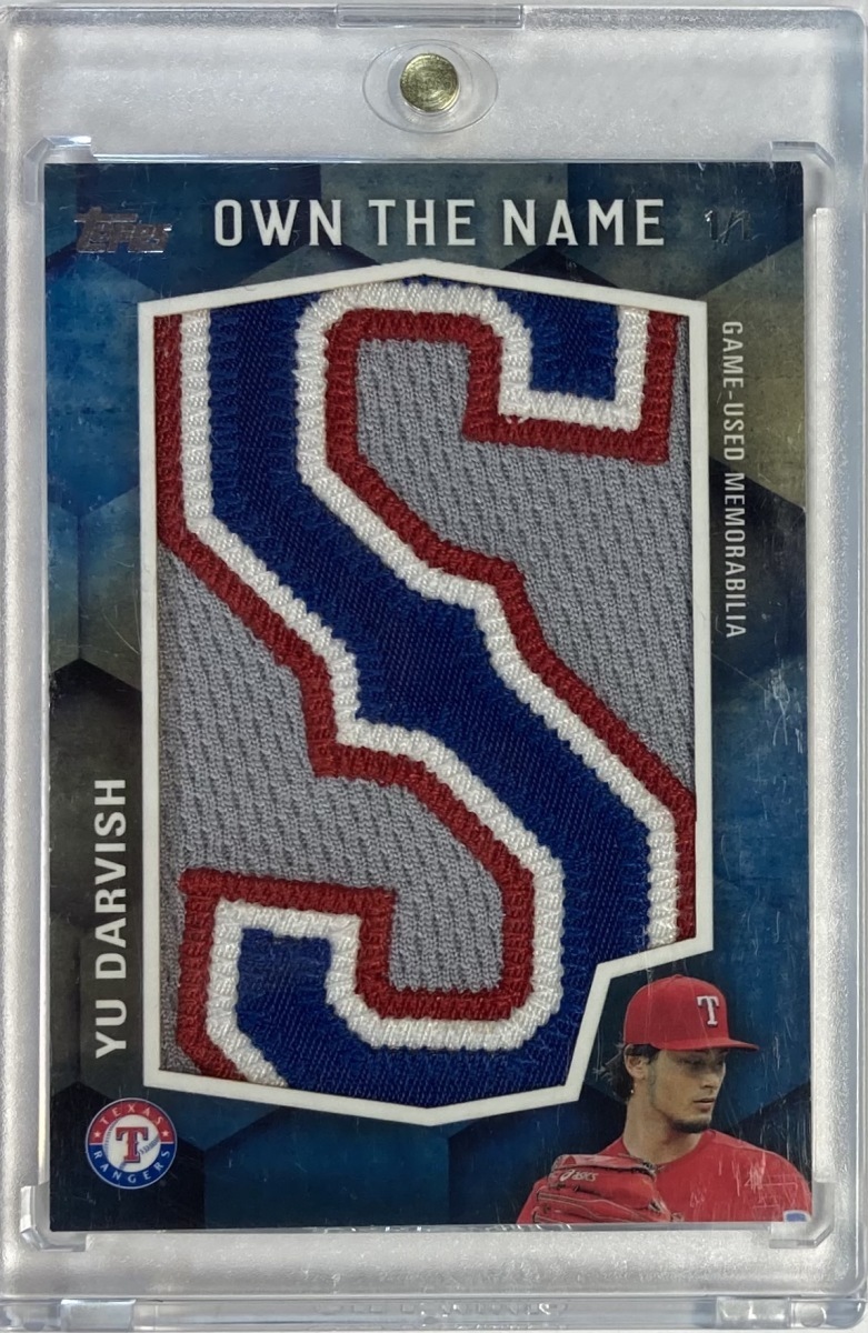 100%品質 2016 【1/1枚限定】ダルビッシュ有実使用特大レターパッチ Topps S Patch Letter Jumbo Game-used Update Topps