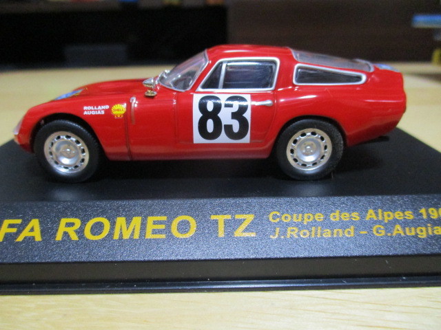 イクソ iXO　 1/43 「 アルファロメオ TZ 」 1964y Coupe des Alpesラリー出場車　 赤 ・送料 400円（レターパック発送）_画像5