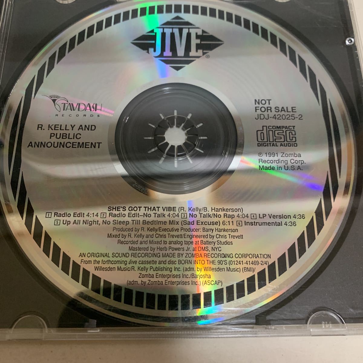 PROMO CDS R.KELLY AND ANNOUNCEMENT/SHE'S GOT THAT VIBE 90's_画像2