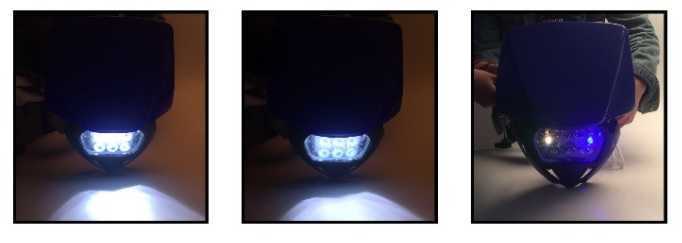 【黒】 モタード オフロード エンデューロ LEDヘッドライト 爆光LED_画像5