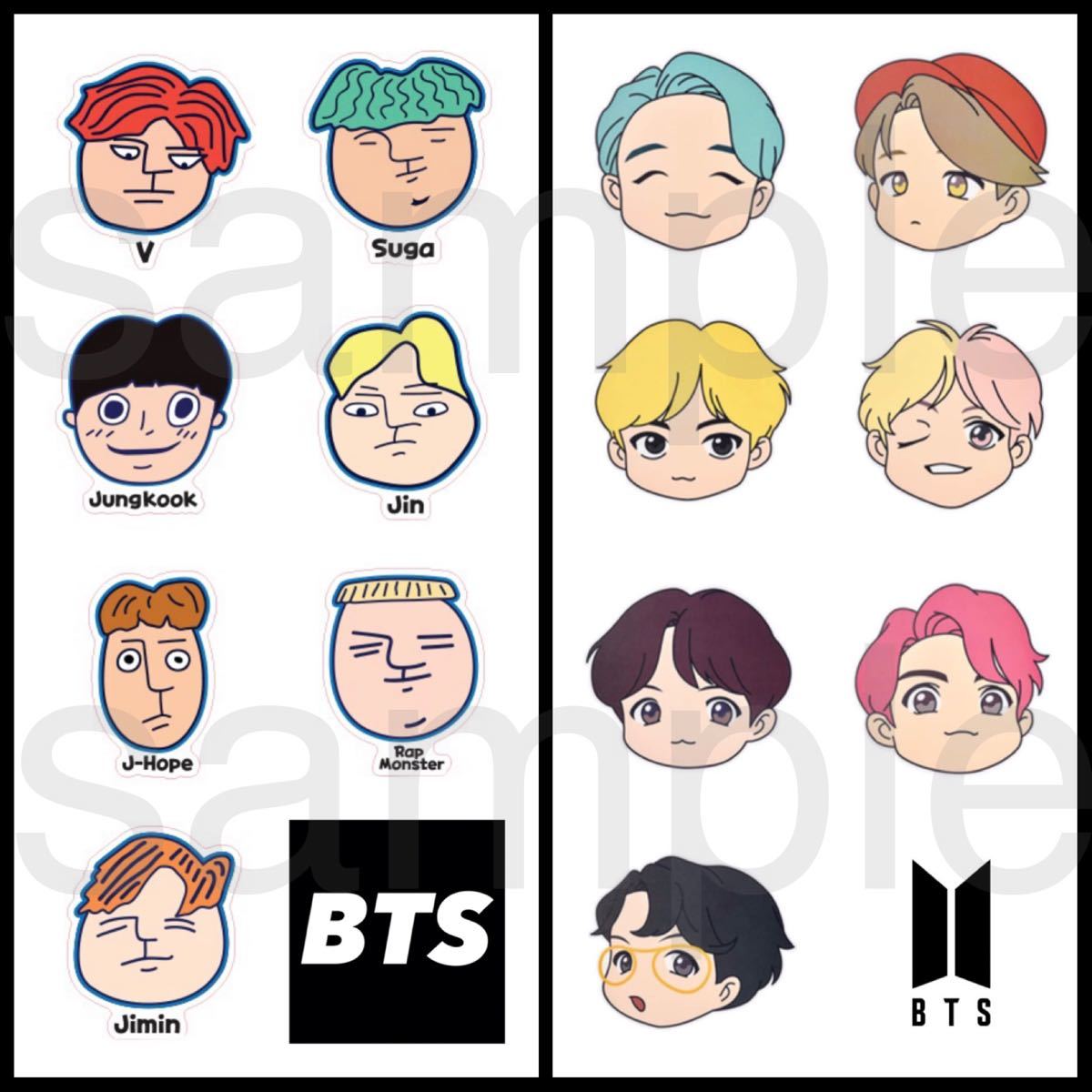 Paypayフリマ Bts イラストフレークシール Paypayフリマ Bts イラストフレークシール