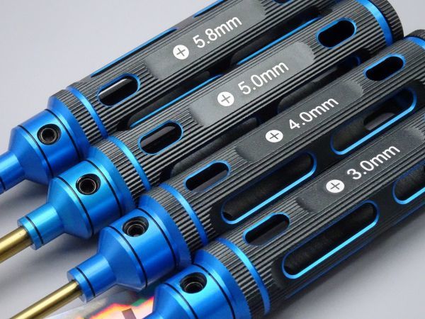 RJX製 新品RJX2760　RCカー用 クッションドライバー 3.0mm 4.0mm 5.0mm 5.8mm セット RJX2674BLU