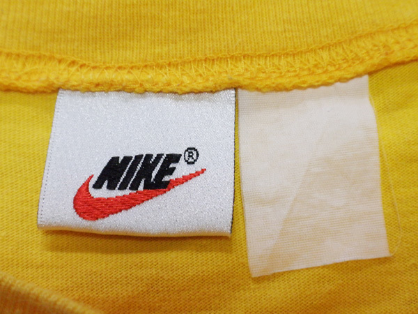 [90*s/NIKE* футболка ]gotsu Nike 4 полосный Logo Vintage Nike 90 годы Old б/у одежда 